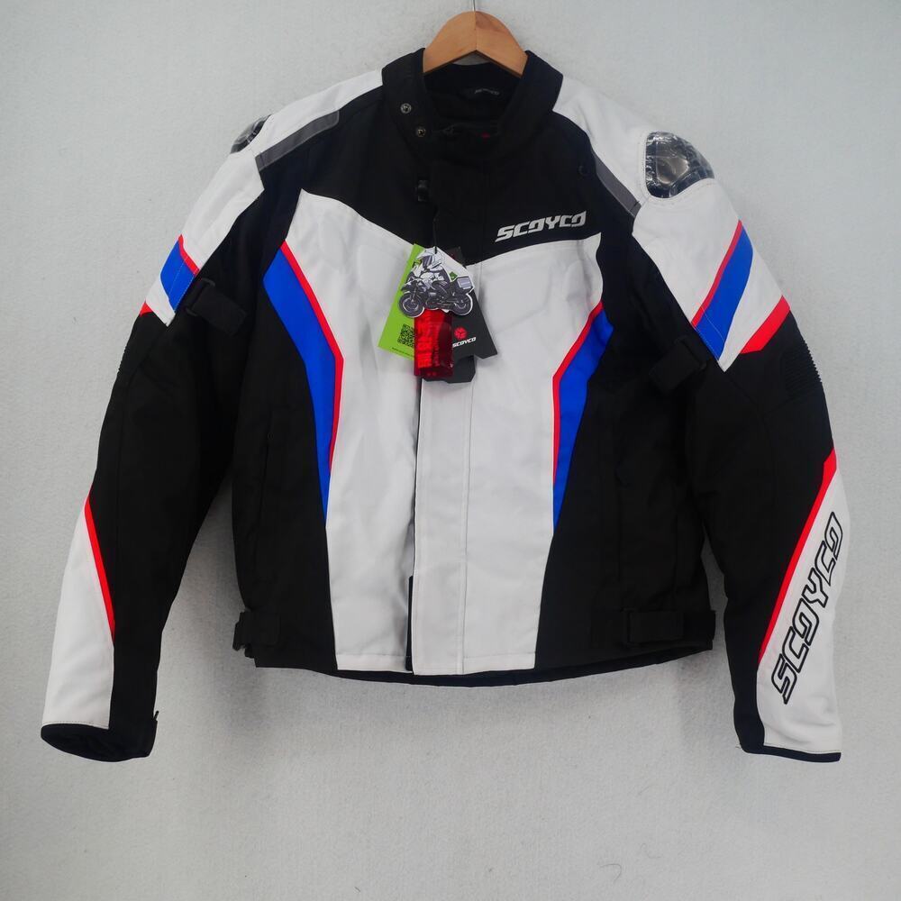 NEW Scoyco Men's XL Motorcycle Jacket Coat Built in Protection Windproof WP - Picture 2 of 16